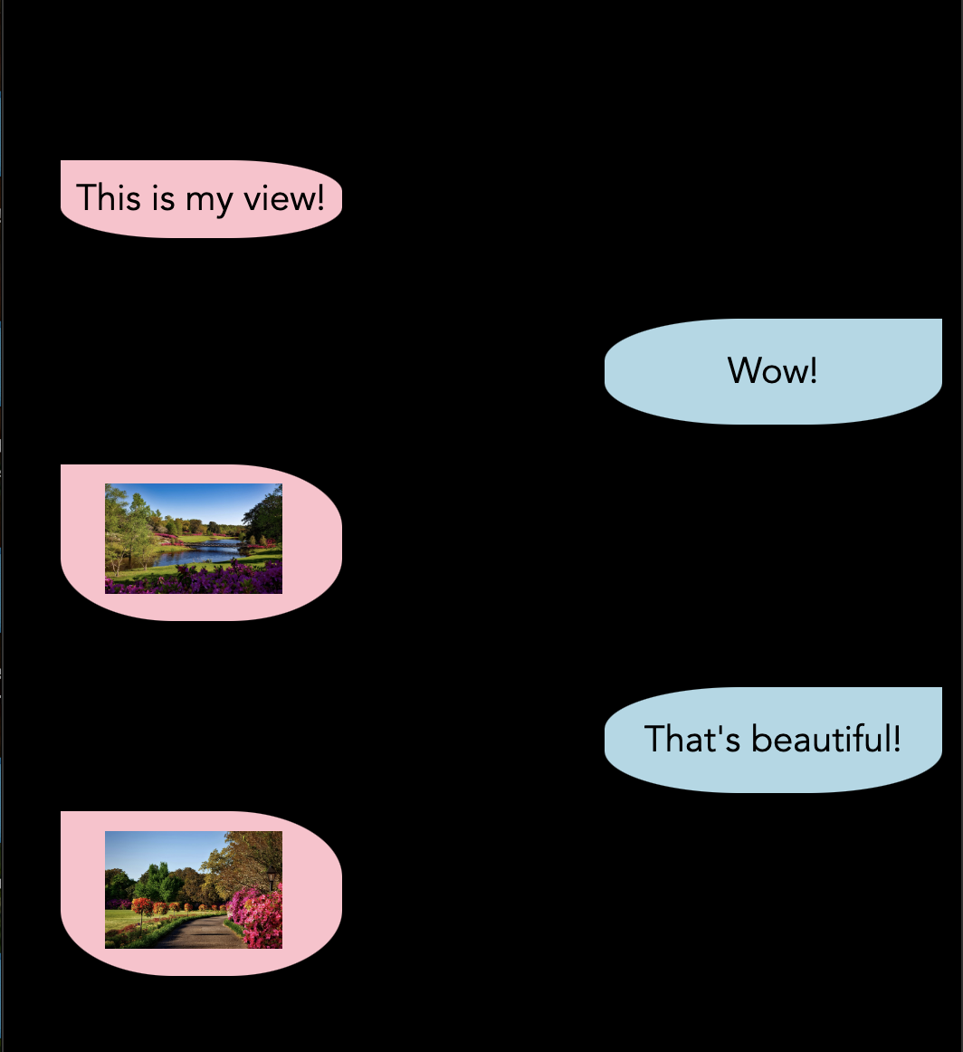 Screen shot of Chat Messages